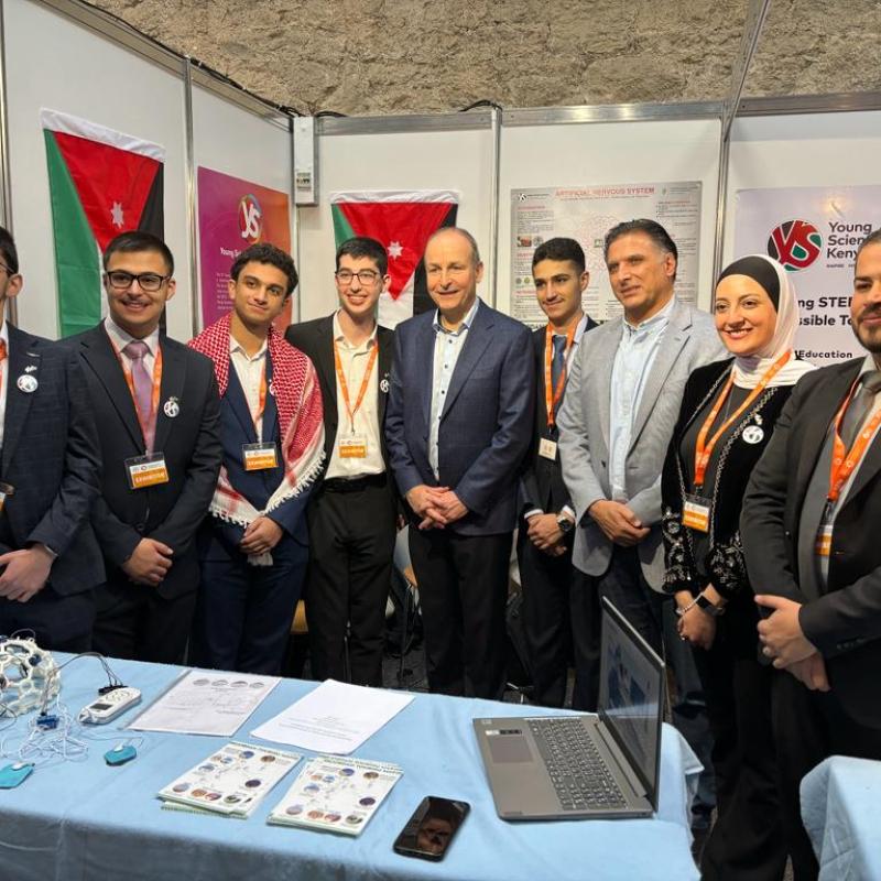 Jordan Young Scientist delegation travel to Dublin to take part in the BT Young Scientist & Technology Exhibition