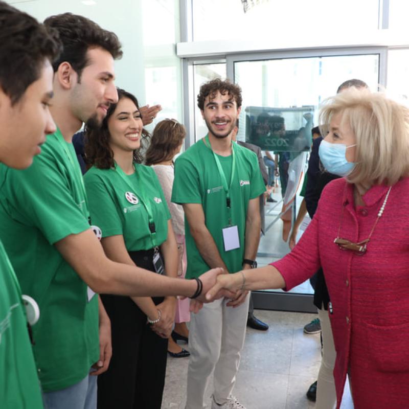 JoYS and HTU Honour Students of Sahab Secondary School for Winning HTUx Award at JoYS 2024 National Exhibition